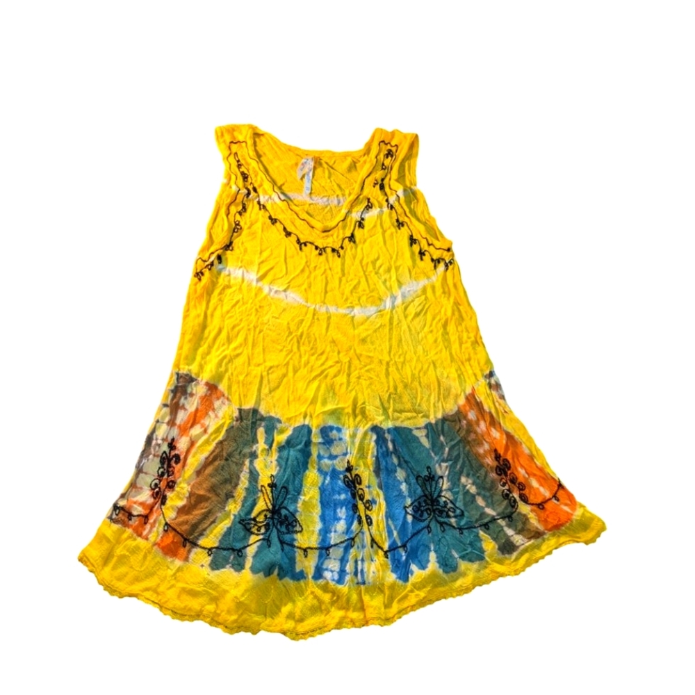 Ocean Breeze Embroider Sun Top Free Size
